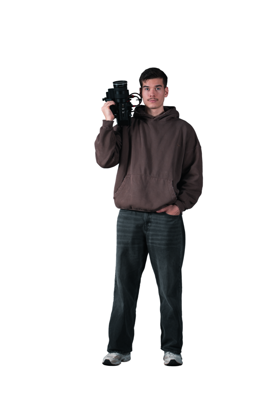 Felix Staffa mit Kamera auf der Schulter